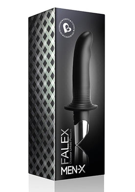 Men-X Falex Anal Wand Silicone Prostate Stimulator USB Magnetic Rechargeable Waterproof Black And Silver
