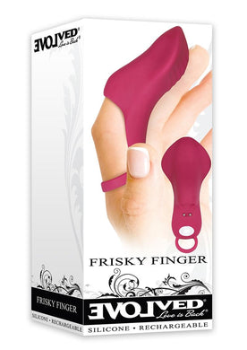 Frisky Finger Multi Speed Vibrator Rechargeable Waterproof Burgundy