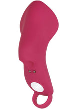 Load image into Gallery viewer, Frisky Finger Multi Speed Vibrator Rechargeable Waterproof Burgundy