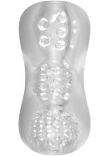 Load image into Gallery viewer, Adam and Eve Triple Chamber Ball Drainer Textured Stroker Masturbator Waterproof Clear 5.9 Inches