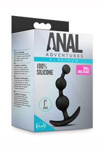 Anal Adventures Platinum Small Anal Beads Silicone Black