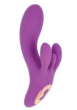 Load image into Gallery viewer, Vibes Of New York Triple Tickler Massager Vibrator Waterproof Rechargeable Purple