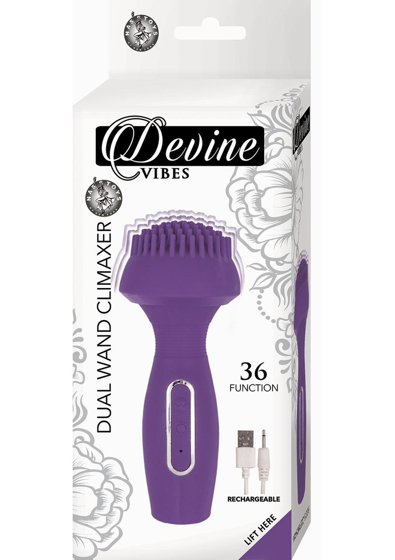 Devine Vibes Dual Wand Climaxer  Rechargeable Waterproof Purple
