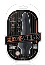 Load image into Gallery viewer, Silicone Willy`s Cowboy Vibrating Dildo Multi Speed Splashproof  6.25 Inch Black