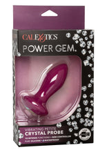 Load image into Gallery viewer, Power Gem Vibrating Petite Crystal Probe Silicone Anal Plug Waterproof USB Rechargeable Purple