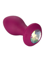 Load image into Gallery viewer, Power Gem Vibrating Crystal Probe Silicone Anal Plug Waterproof USB Rechargeable Purple