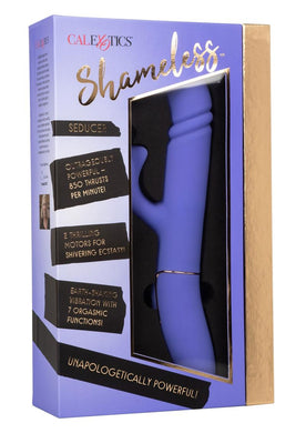 Shameless Seducer Vibrator Thrusting Power Silicone Clitoral Stimulation Waterproof USB Rechargeable Purple