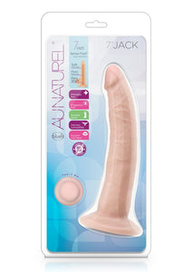 Au Naturel 7 Inch Jack Non Vibrating Dildo Harness Compatible Suction Cup Base Flesh