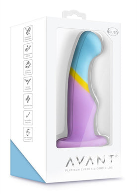 Avant D14 Heart Of Gold Platinum Cured Silicone Dildo Multi-Color 6 Inches