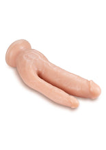 Load image into Gallery viewer, Dr Skin Realistic Dual Penetration Dildo Harness Compatible Suction Cup Base 8 Inch Flesh