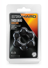 Load image into Gallery viewer, Stay Hard Thick Bead Cock Ring Black