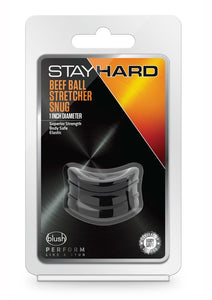 Stay Hard Beef Ball Stretcher X Long  Cock Ring Black