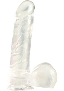 JELLY ROYALE DONG WITH SUCTION CUP 6 INCH CLEAR