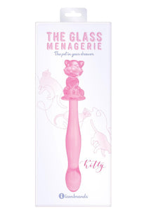 Glass Menage Kitty Dildo Pink