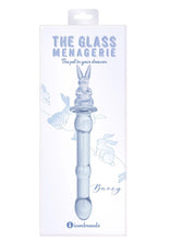 Load image into Gallery viewer, Glass Menage Rabbit Dildo Lght Blue