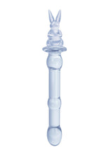 Load image into Gallery viewer, Glass Menage Rabbit Dildo Lght Blue
