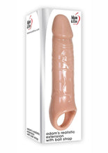 Load image into Gallery viewer, Adam and Eve Adam`s Realistic Extension With Ball Strap Waterproof  Flesh