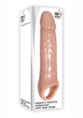 Adam and Eve Adam`s Realistic Extension With Ball Strap Waterproof  Flesh