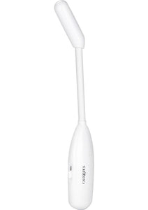 Flexo Pleaser 14 Inch Angled Stimulator with Flexible Shaft White