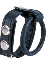 Load image into Gallery viewer, Ball Spreader Adjustable Leather Strap With Ring Medium Black