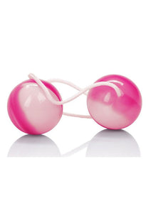Duotone Orgasm Balls Weighted Pleasure Balls Pink White