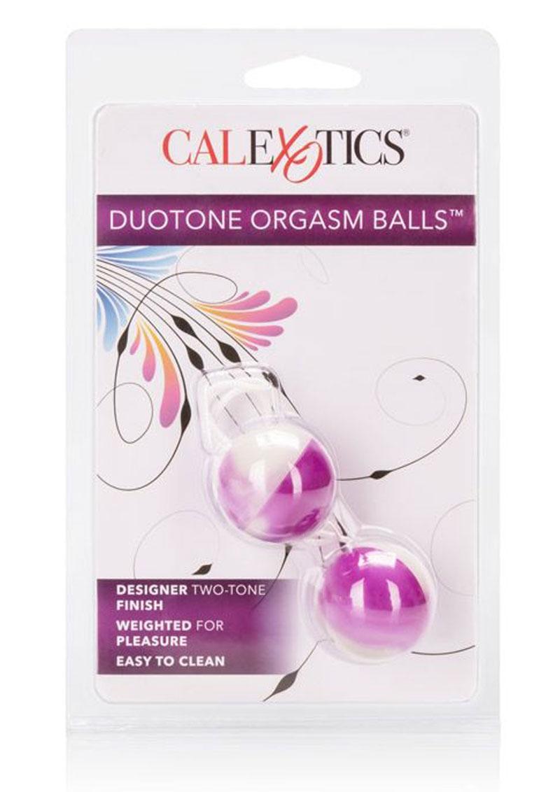 Duotone Orgasm Balls Weighted Pleasure Balls Purple White