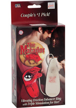 Load image into Gallery viewer, The Matador Vibrating Erection Enhancer Ring Red