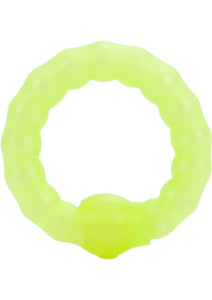Pearl Beaded Prolong Cock Ring 1.5 inch Diameter Yellow