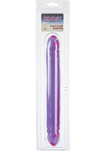 Load image into Gallery viewer, REFLECTIVE GEL SERIES SMOOTH DOUBLE DONG 12 INCH PURPLE
