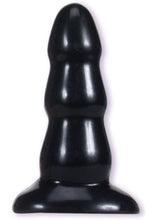 Load image into Gallery viewer, Triple Ripple Butt Plug Sil A Gel Medium Black