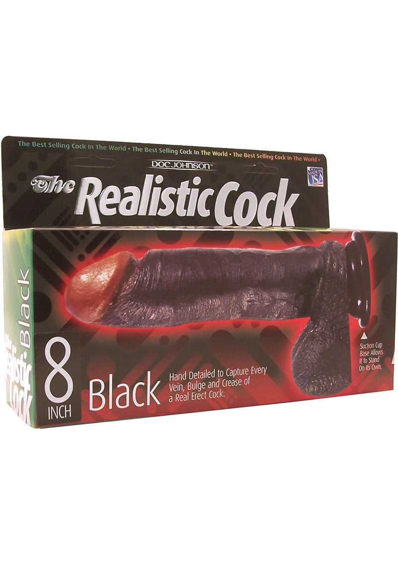 The Realistic Cock 8 Inch Black