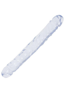 Crystal Jellies Jr Double Dong Sil A Gel 12 Inch Clear