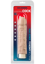 Load image into Gallery viewer, Quivering Cock Vibrator With Sleeve Sil A Gel 8 Inch Flesh