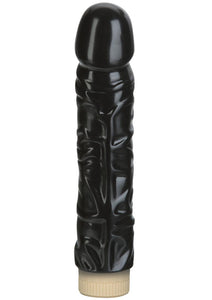 Quivering Cock Vibrator With Sleeve Sil A Gel 8 Inch Black