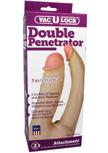 Vac U Lock Double Penetrator 5 and 6 Inch Natural