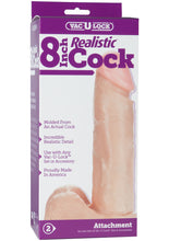 Load image into Gallery viewer, Vac U Lock 8 Inch Realistic Cock White